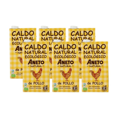 Pack 6x Bouillon de poulet Bio Aneto 1L