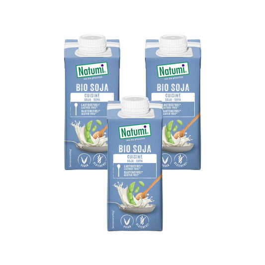 Lot de 3 crèmes liquides de soja bio Natumi 200 ml