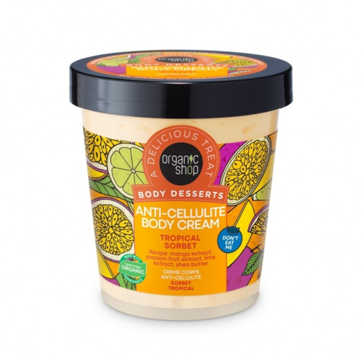 Crema corpo anticellulite sorbetto tropicale Organic Shop 450 ml