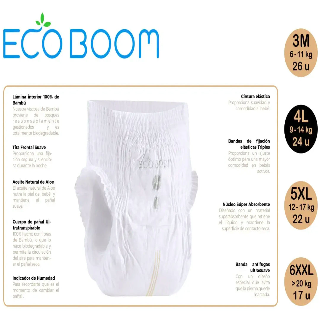 Culottes en bambou Pure Ecoboom taille L 24 unités
