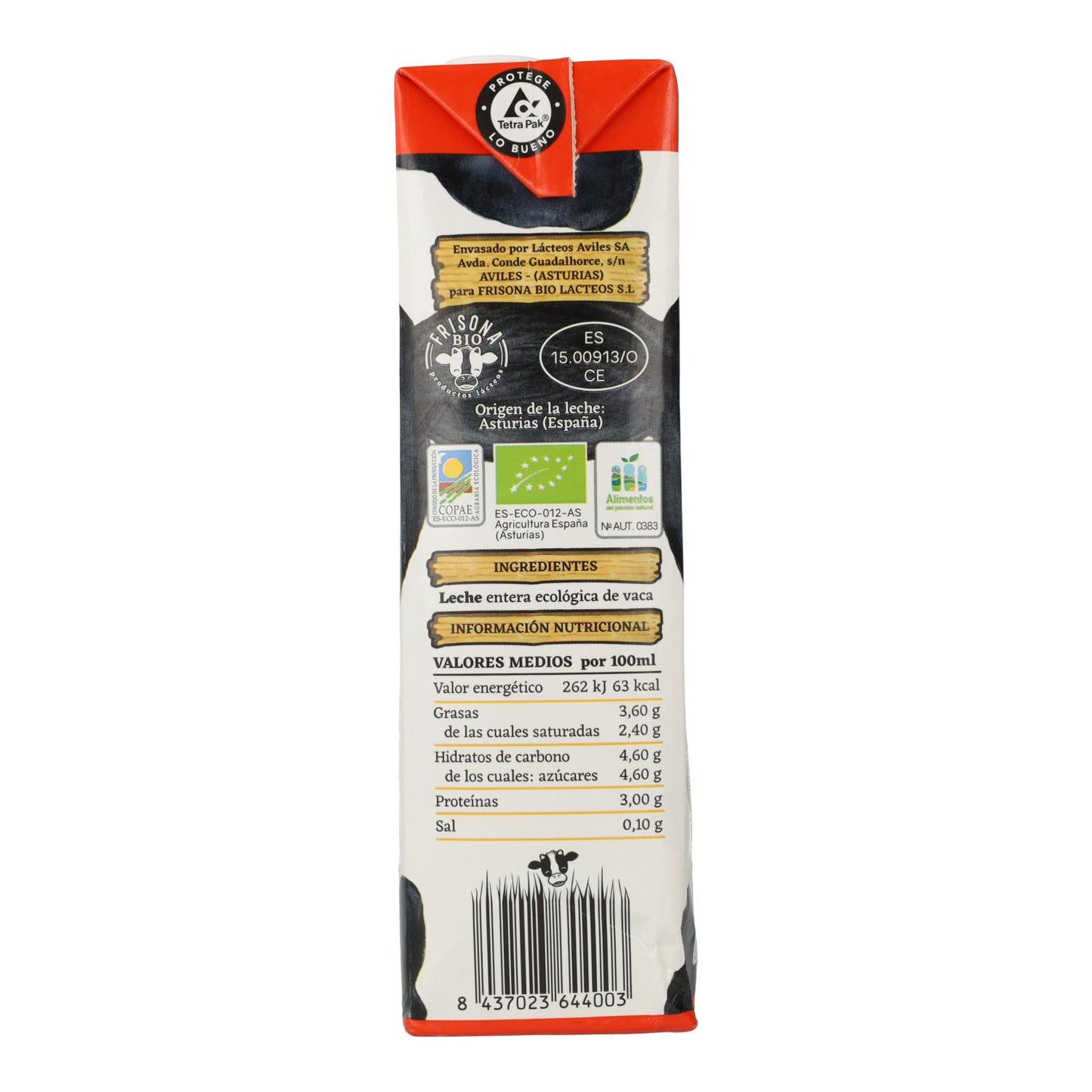 Lait entier bio Frisona 1 L