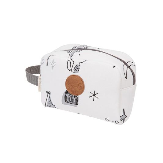 Borsa da toilette Indian Bianca e Grigia BimbiDreams