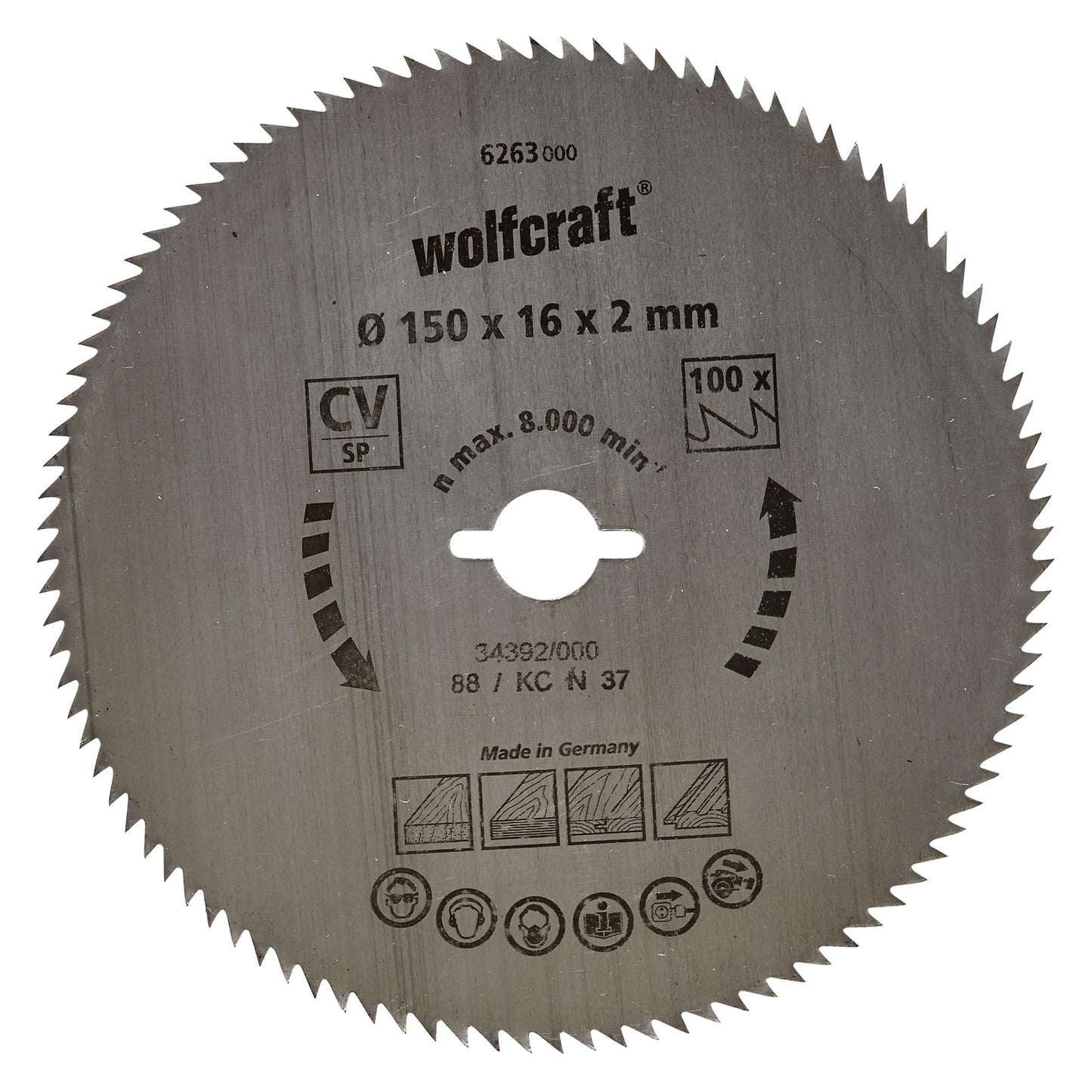 Wolfcraft Thin Cut Circular Saw Blades 190 x 16 mm 100 Teeth