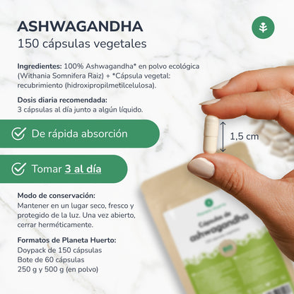 Organiczna Ashwagandha Planet Orchard 150 kaps