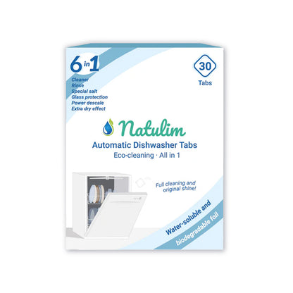 10er-Pack Eco-Spülmaschinentabs 6 in 1, Natulim, 30 Stück