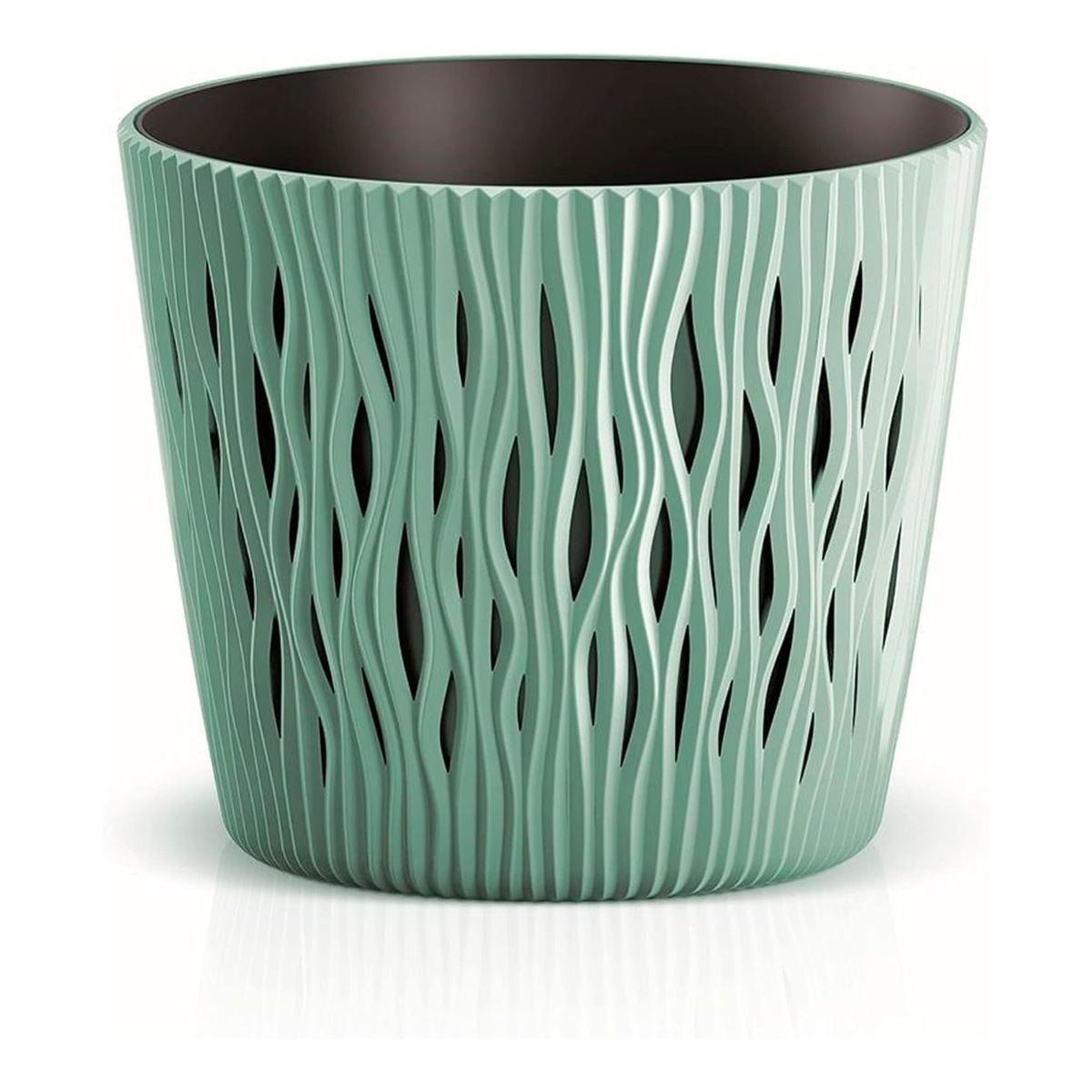 Duna pot with turquoise insert D 22 x 19