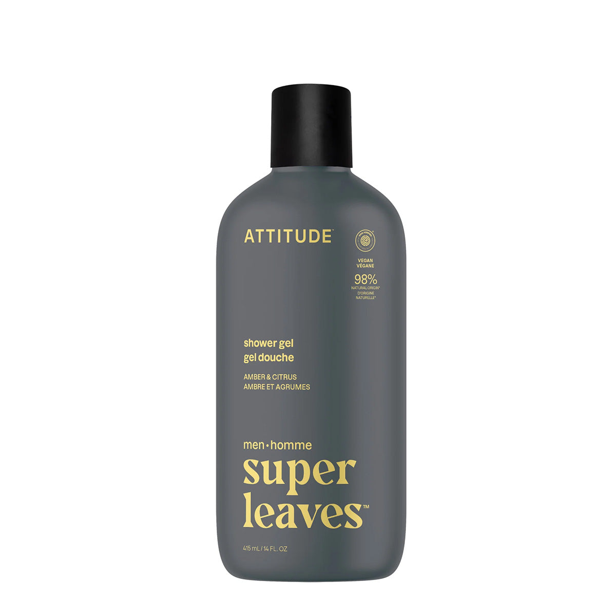Super leaves men Gel douche Ambre & Agrumes Attitude 415 ml
