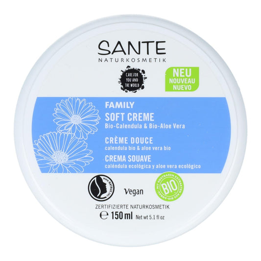 Organic Calendula & Aloe Vera Face and Body Cream, Sante 150 ml