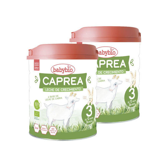 Confezione da 2 latte di capra BIO Caprea 3 (da 12 mesi a 3 anni)  Biologico, 800 g Babybio