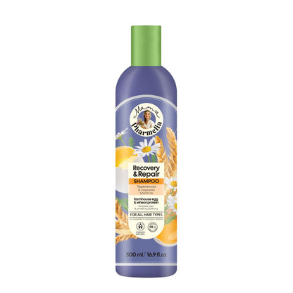 Shampoo riparatore e rigenerante con uova di fattoria e proteine del grano, Mama Pharmelia, 500 ml