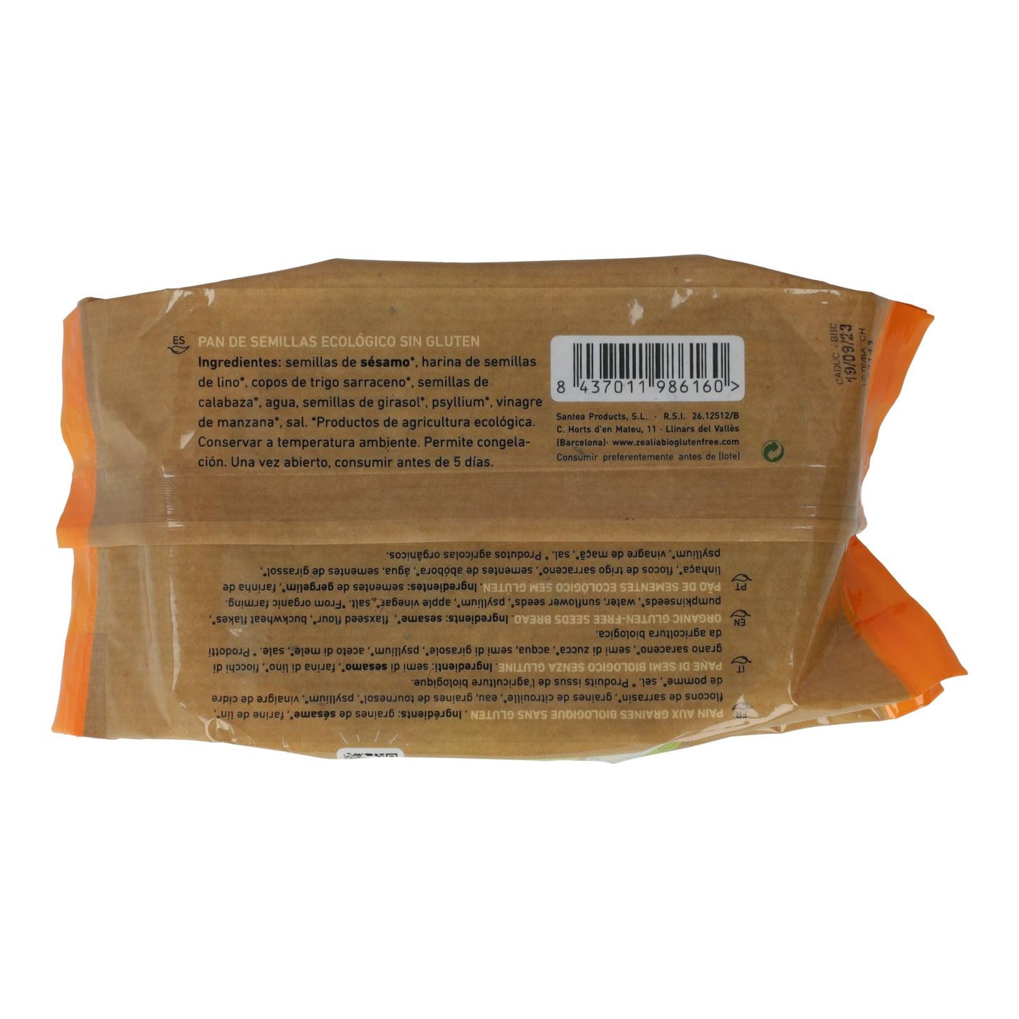 Pain protéiné Body+ BIO sans gluten Zealia 220 g