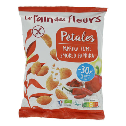Organic Gluten-Free Paprika Petal Chips Le Pain des Fleurs 75 g