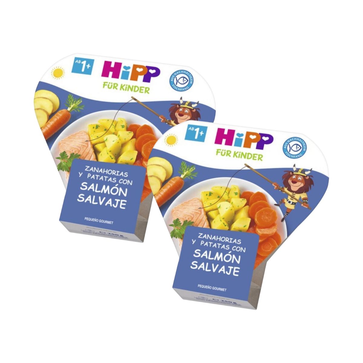 Pack of 2 HIPP Organic Wild Salmon with Carrots and Potatoes 250 g