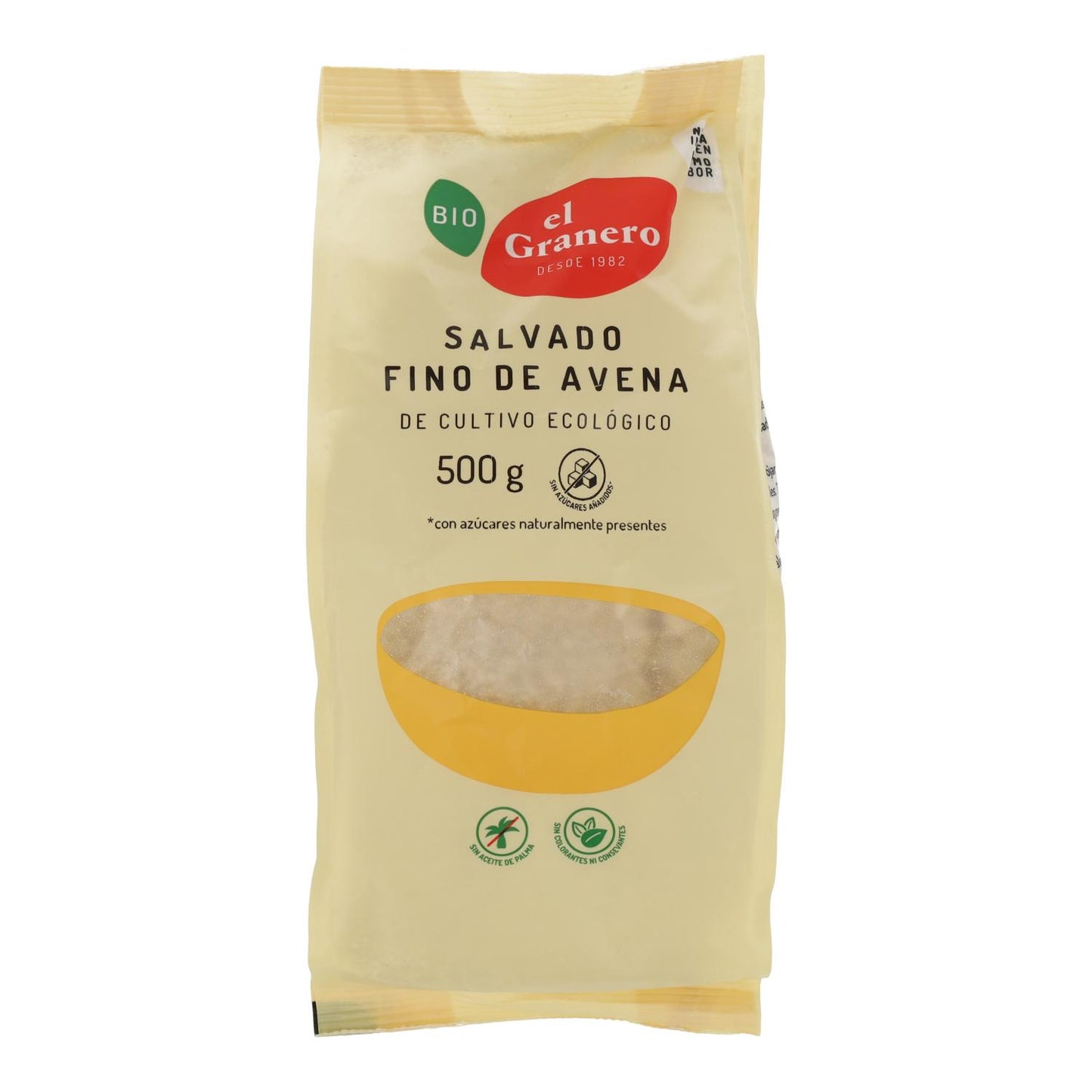 Crusca di avena fine biologica El Granero, 500 g