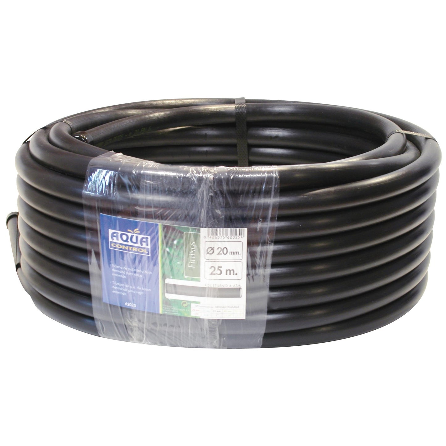 Glattes schwarzes Rohr 25 mm 50 m