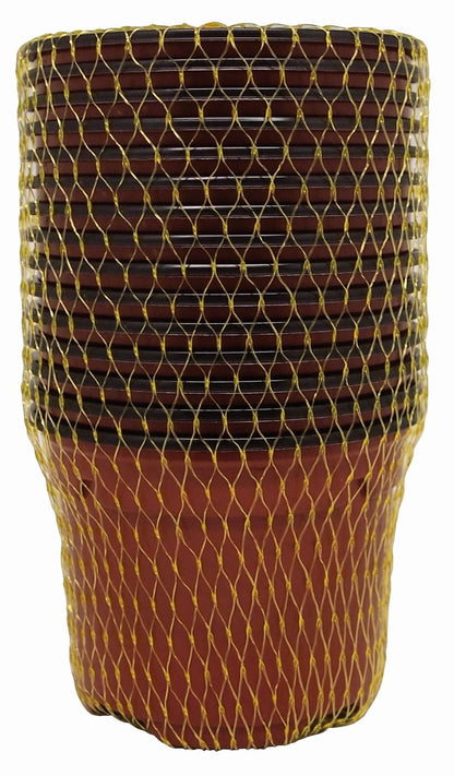 Vaso in polipropilene marrone 9 x 6,8 cm 15 pz