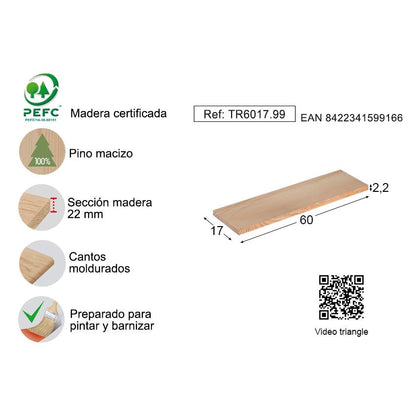 Mensola a muro Triangle 90x25 cm
