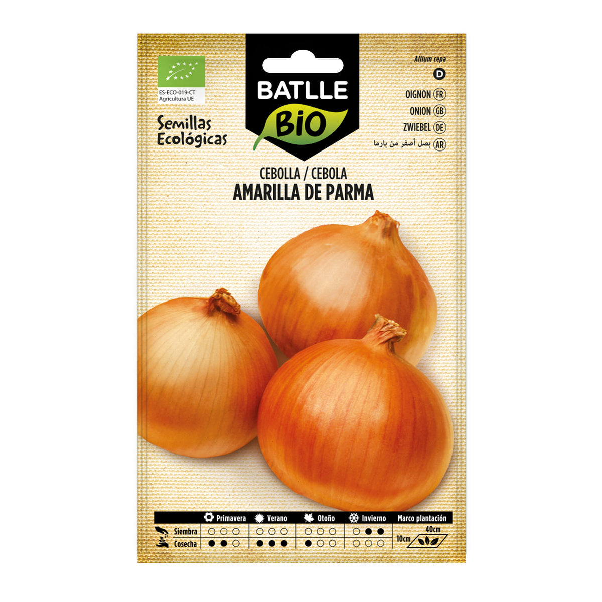 Ökologische gelbe Zwiebelsamen aus Parma Batlle