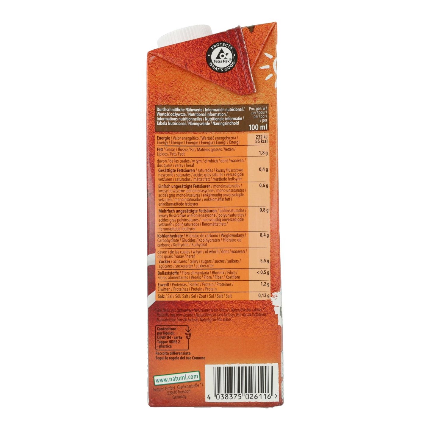 Pack of 6 x Natumi Organic Barista Oat Drink 1 L