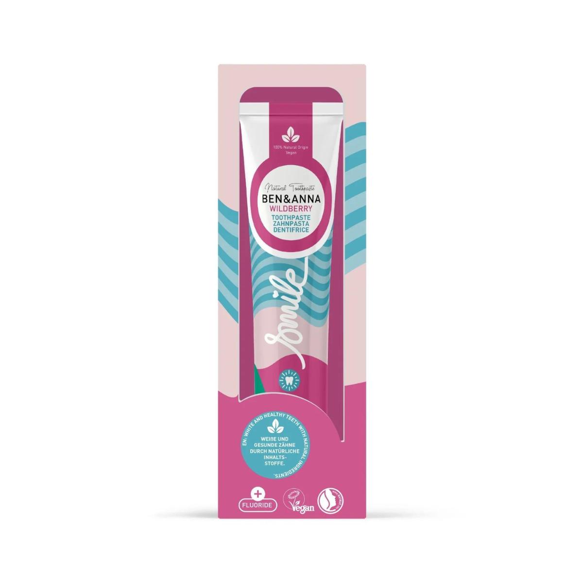 Dentífrico Baya silvestre con flúor Ben & Anna tubo 75 ml