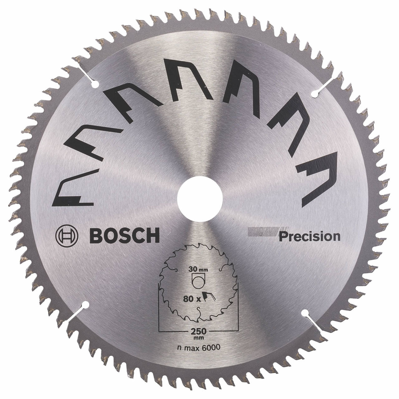 Bosch precisionsskiva för cirkelsåg 250 x 30 mm 80 tänder