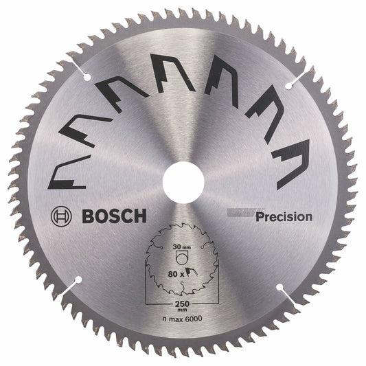 Disque de précision Bosch pour scie circulaire 250 x 30 mm 80 dents