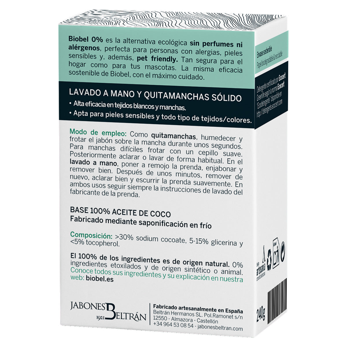 Biobel kokoszeep 0% 240 g