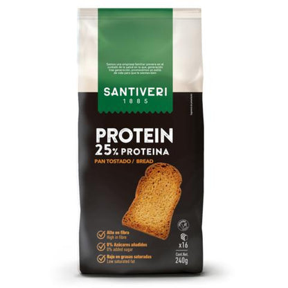 Pane tostato proteico 25% proteine Santiveri 240 g