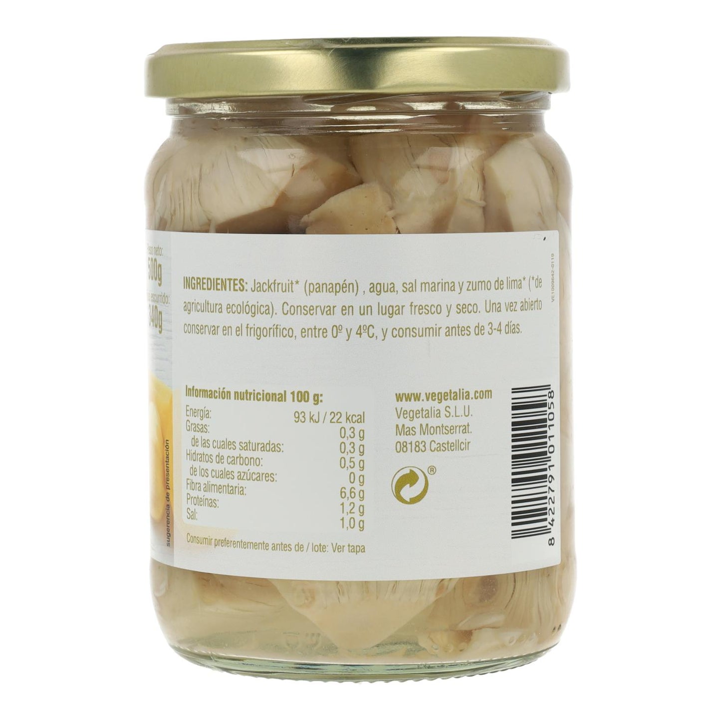Jackfruit ECO Vegetalia 500 g