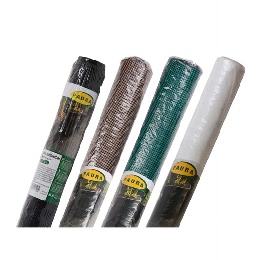 Ogräsnät 1,25 x 10 m svart 105 g/m² Faura