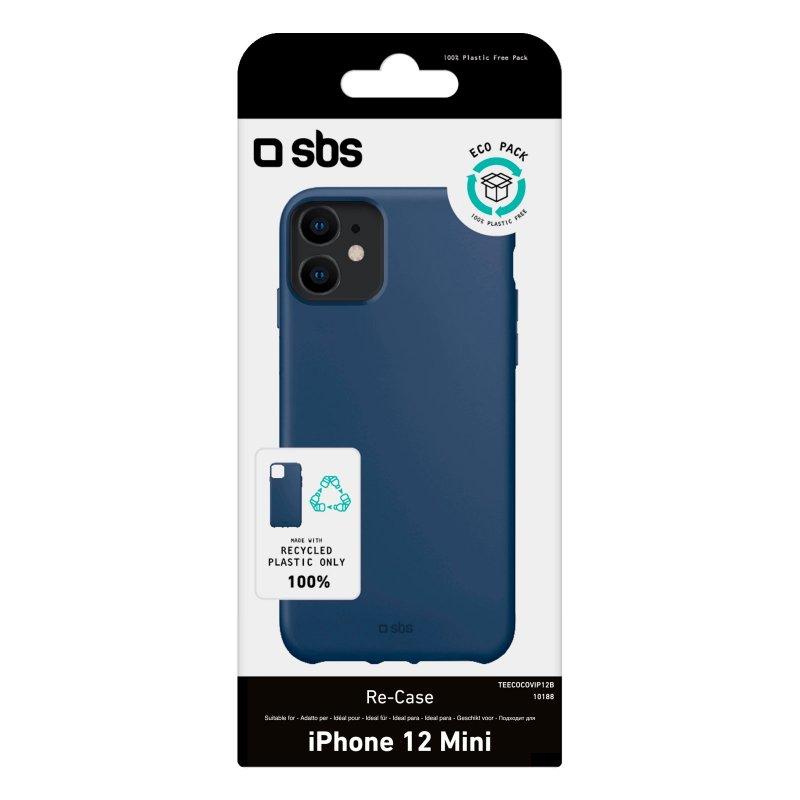 Coque en plastique recyclé pour iPhone 12 Mini bleu SBS