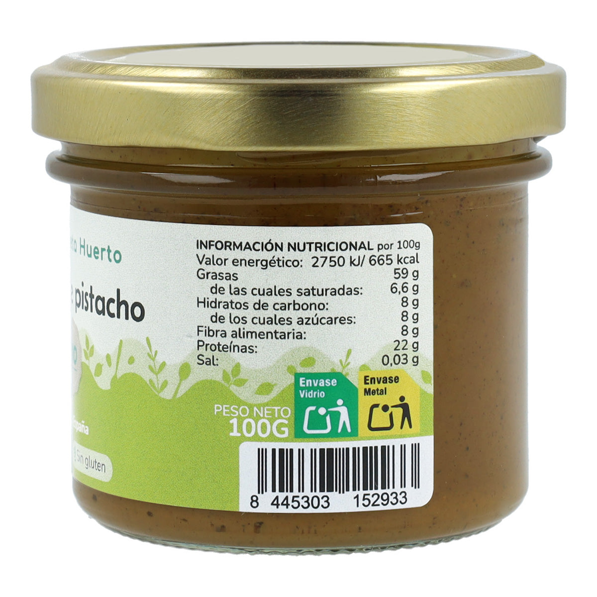 Confezione da 2 creme al pistacchio 100% ECO Planeta Huerto 100 g