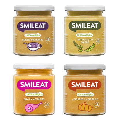 Pack Mix Petits pots BIO Smileat 4 unités de 230 g