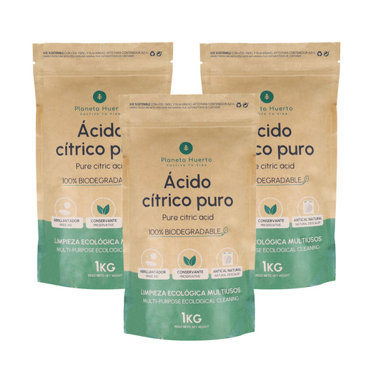 Pack 3xAcide citrique Planeta Huerto 1 Kg