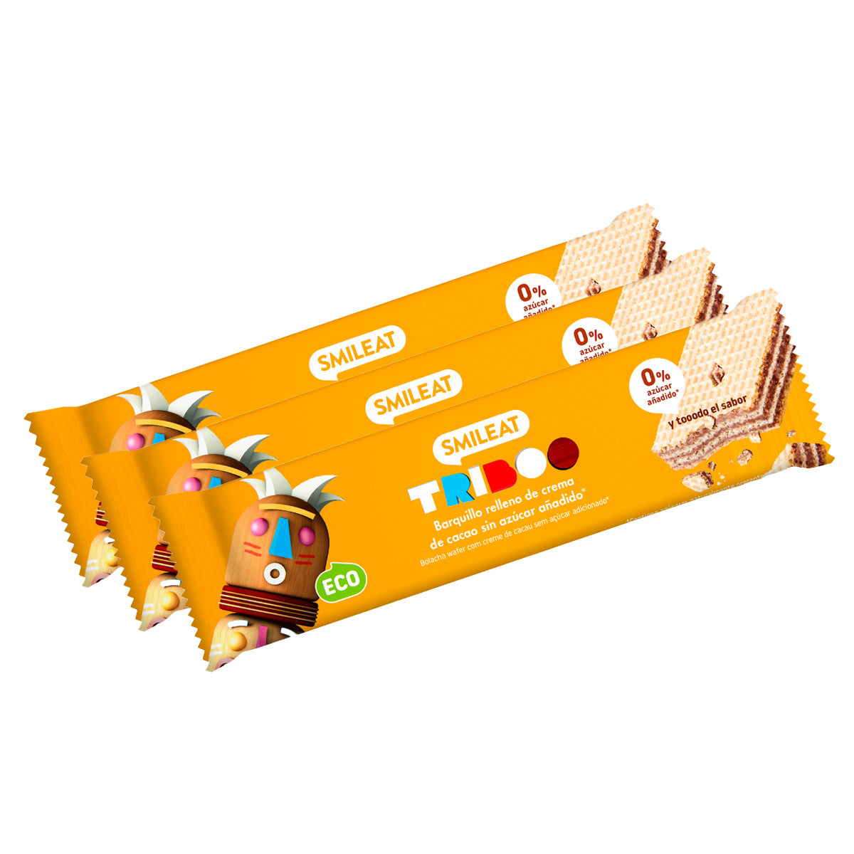 Confezione da 3 barrette ripiene 30 g ECO Smileat