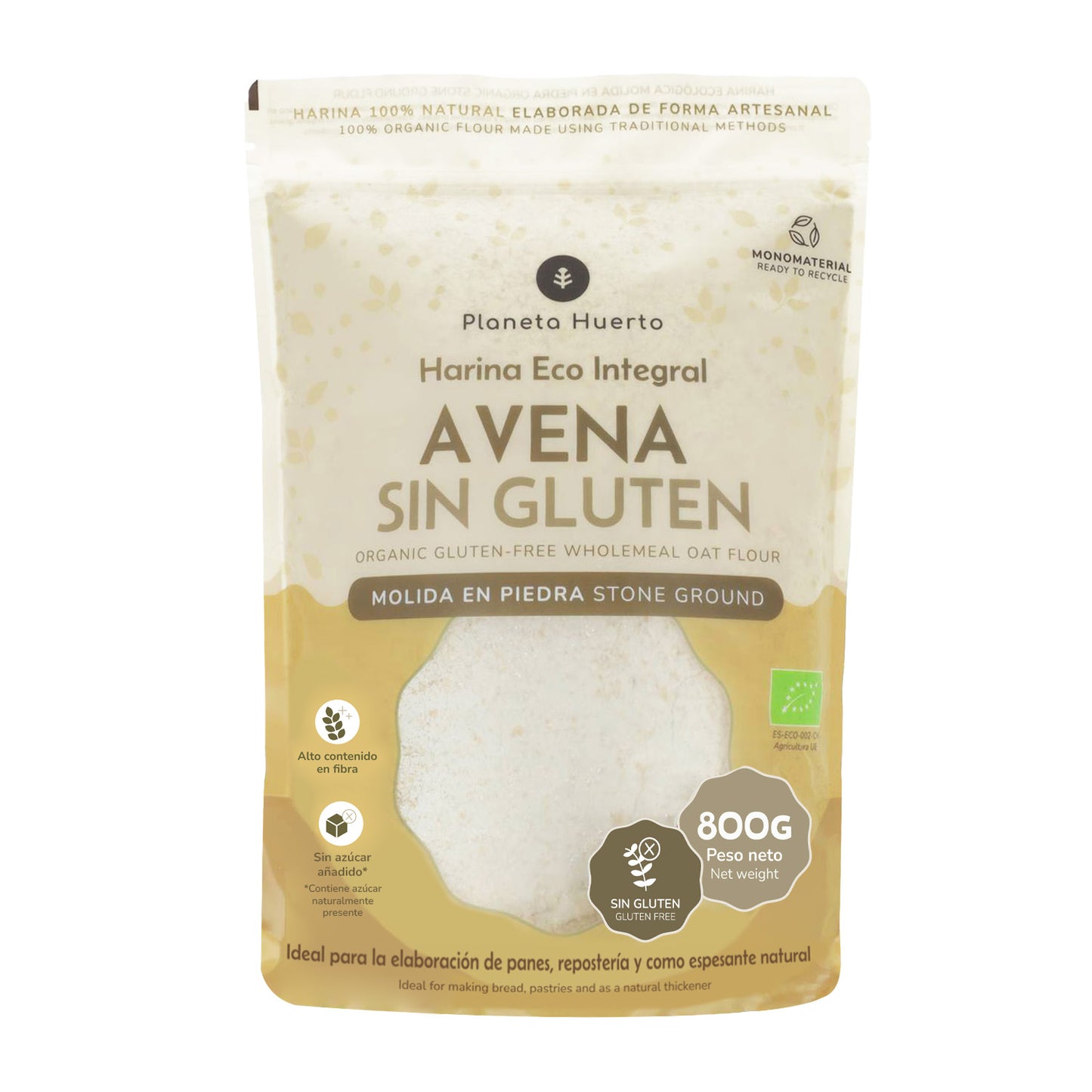 Gruau complet sans gluten Eco Planeta Huerto 800 g