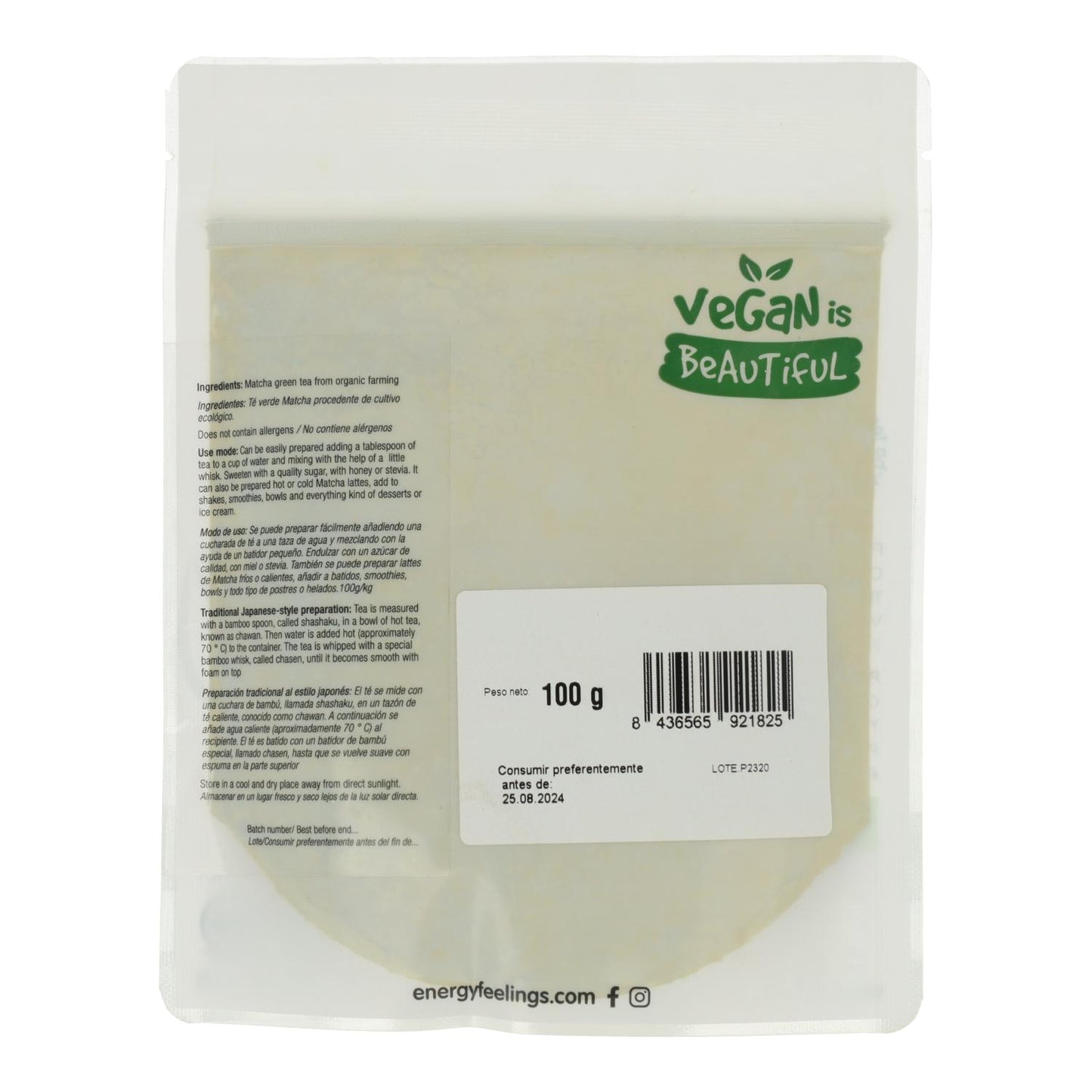 Confezione da 2 tè verde Matcha ECO Energy Feelings