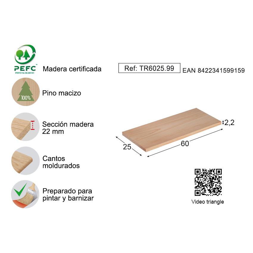 Mensola a muro Triangle 90x25 cm