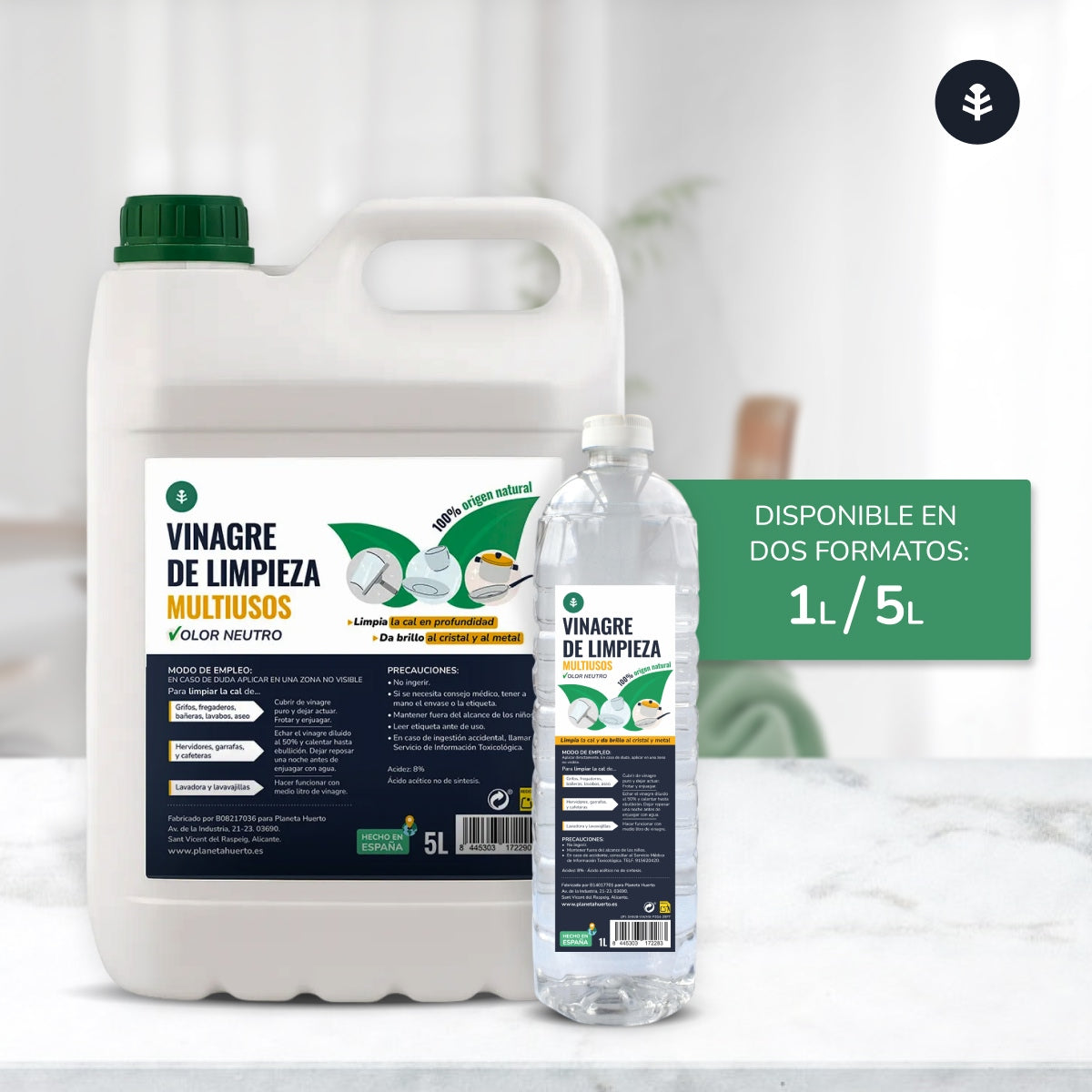 Vit rengöringsvinäger 5L Planeta Huerto