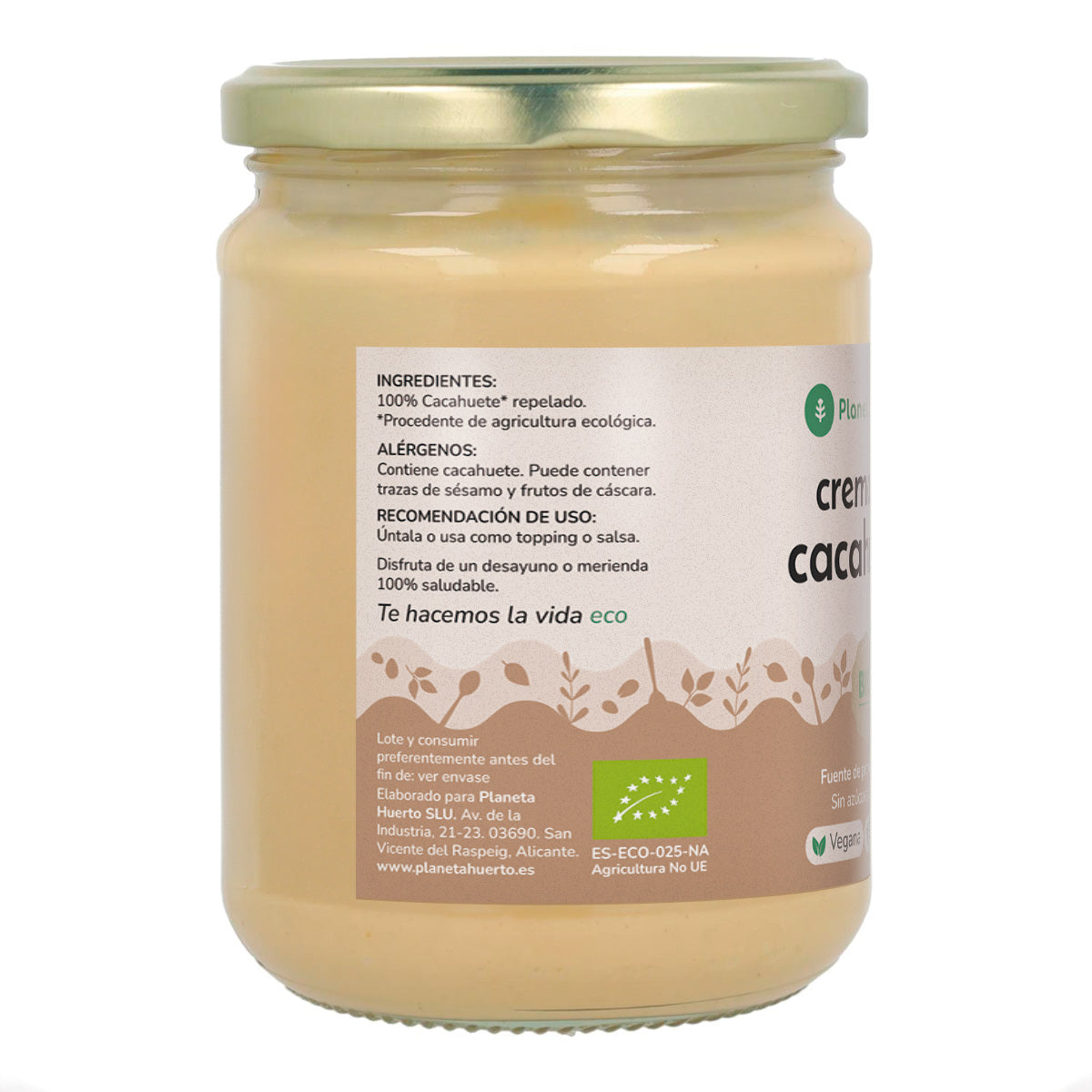 Crème de cacahuètes ECO Planeta Huerto
