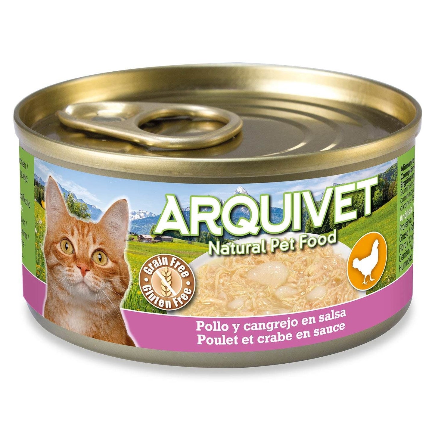 Kip en krab in saus Arquivet 80 g Natvoer voor katten