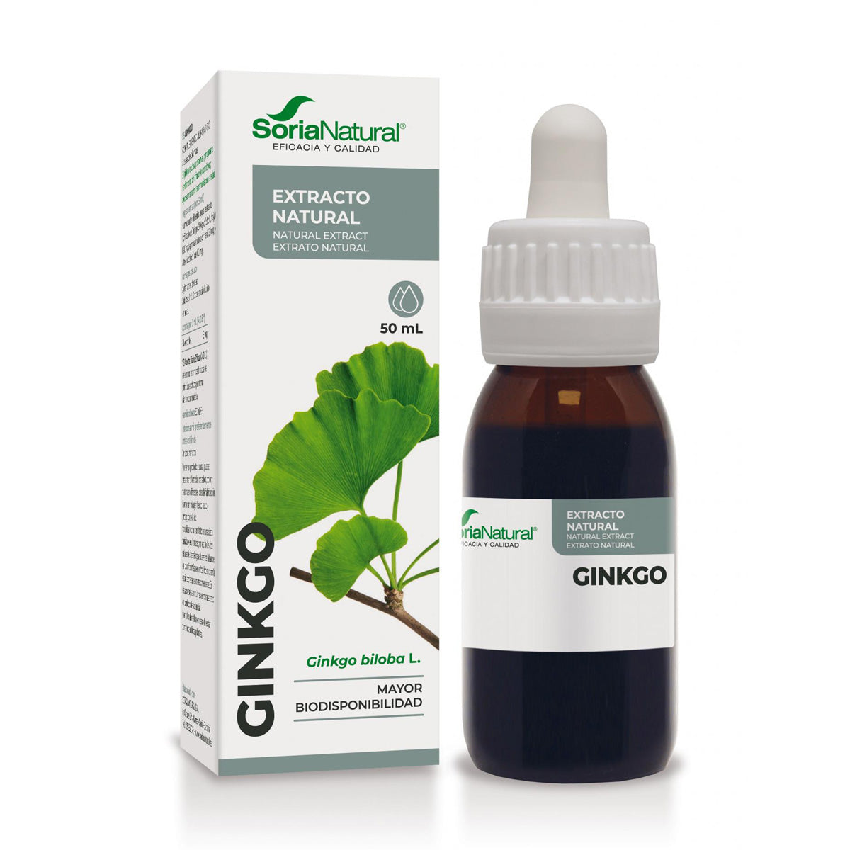 Pack 3x Extrait de Ginkgo Biloba Soria Natural, 50 ml
