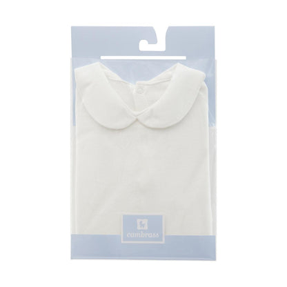 Body con cuello y manga corta beige Cambrass talla 12