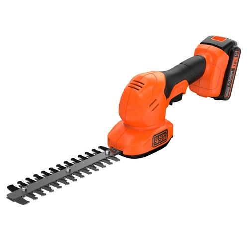 Zestaw nożyc do trawy + nożyc do żywopłotu z akumulatorem 18 V 2 Ah litowym Black+Decker BCSS18D1-QW