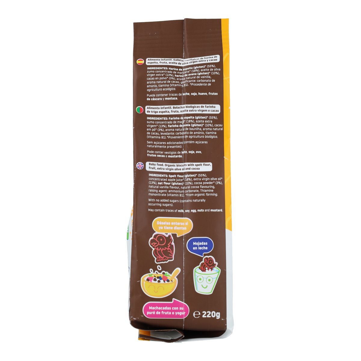 Biscotti di farro, avena e cacao ECO 220 g Smileat