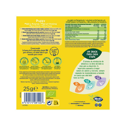 Ekologiska majs- och havresnacks 25 g – Hero Solo