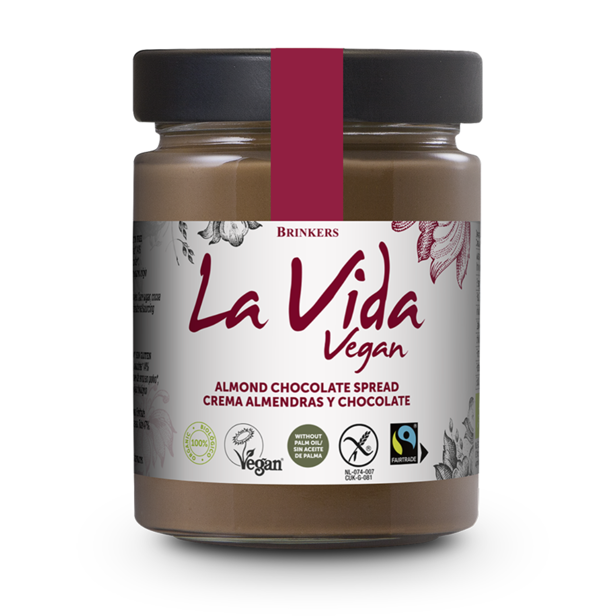 Crème au chocolat et aux amandes Vegan La Vida Vegan, 270 g