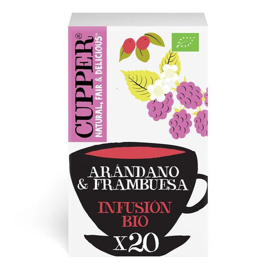 Bio-Kräutertee Heidelbeere und Himbeere Cupper 20 Beutel