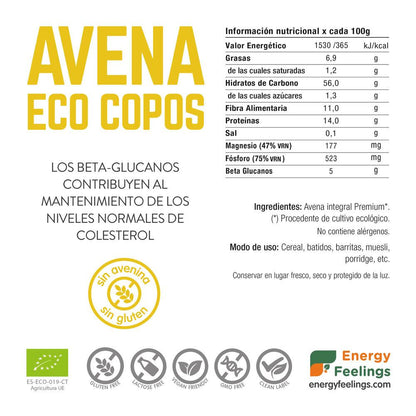 Glutenvrije ECO-havermout Energy Feelings 1 kg