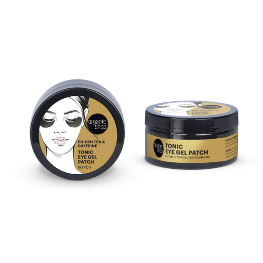 Tonizujące plastry żelowe pod oczy z herbatą pu-erh i kofeiną Organic Shop 60 szt.